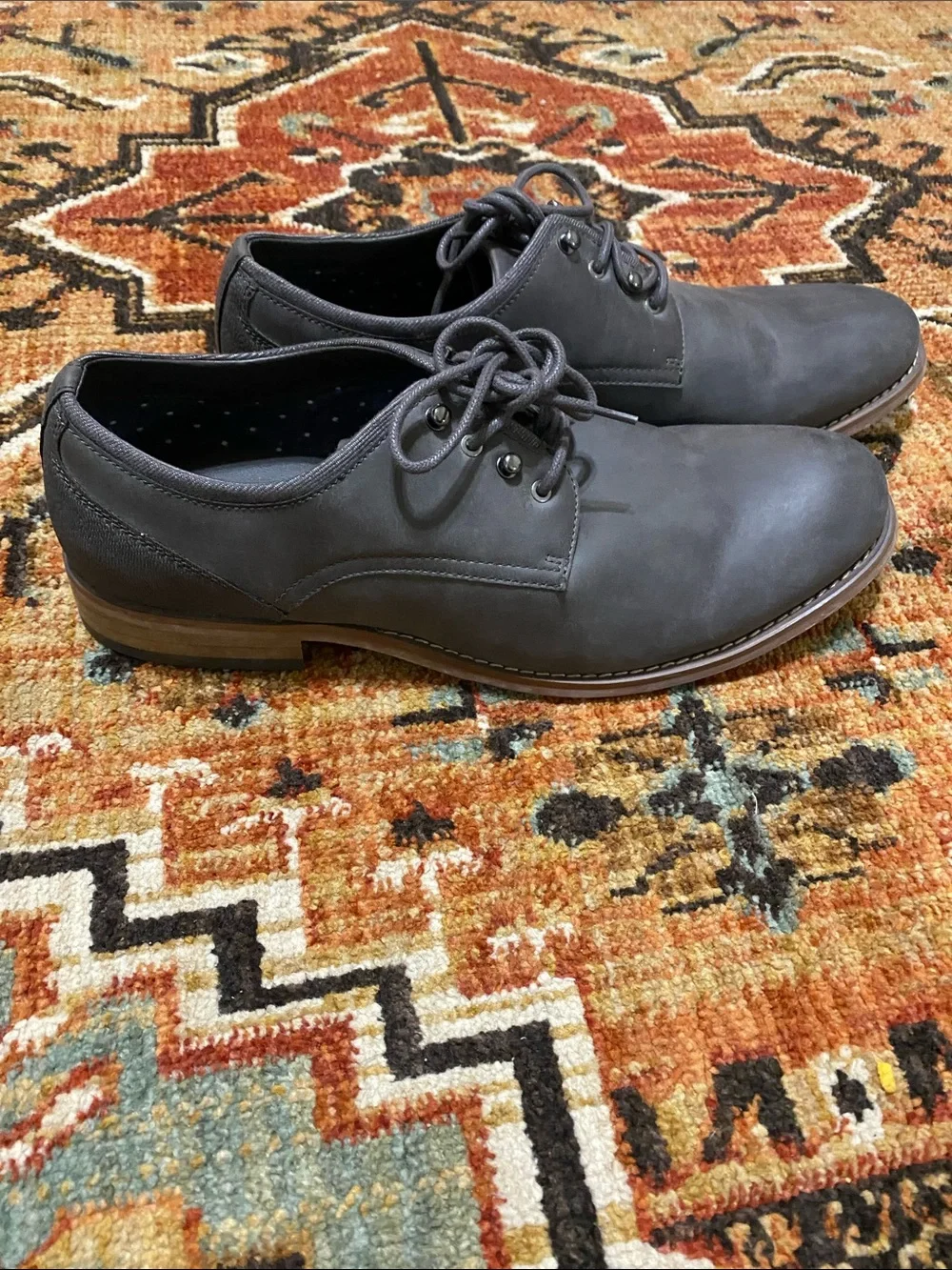 Men's Grey Hawker Rue Derby Shoes — Classic Lace-Up Oxford